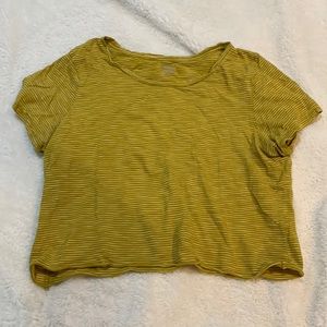 Old Navy Everywear Yellow and White striped tee